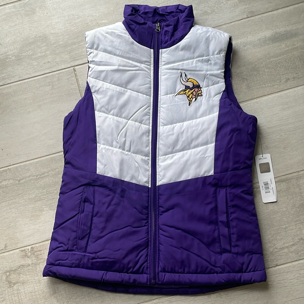 NFL womens Minnesota Vikings vest size medium nwt